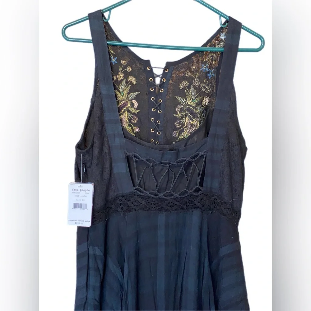 Free People Coal Combo dress size 10 NWT - Picture 9 of 16